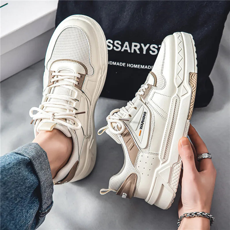 Men Skateboarding Shoes Canvas Thick Bottom Platform Shoes Comfortable Breathable Vulcanized Shoes Casual Sneakers Student Shoe